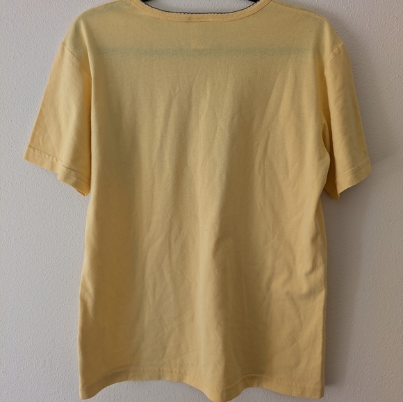 Vintage Bobbie Brooks Butter Yellow Sunflower/Butterfly Tee Shirt sz S - Picture 7 of 11
